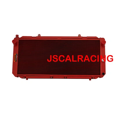 SPAWON Aluminum Radiator For Toyota MR2 Turbo 2.0L 1991-1995 L4 MT Red (for: Toyota)