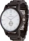 Maui Kool Kaanapali Ebony Wood White Face Wooden Watch
