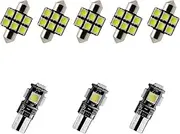 8X-SPEED 8PCS Led Interior Light Bulb 5050 Chip For Mazda6 MK3 2014–2021 Done Read Glove Box Trunk Vanity Mirror Sun Visor Light