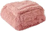 IOIUSKKU Stripe Rabbit Faux Fur Dog Blanket Adds Touch of Luxury to Home Waterproof Pet Blanket for Couch Plush Dog Bed for Couch, Pink, XS:50 * 70CM