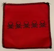 MULTIPLE SKULL AND CROSSBONES Sew On Red PATCH Rare NEW MERCHANDISE