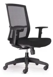Rapidline Ergonomic Kal Black Promesh Mesh High Back Task Chair office work