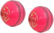 2 X League Special Pink Cricket Balls Premium Leather Hand Stitch 5.5oz Men's