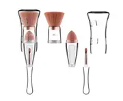 Three-in-one cosmetic brush multifunctional portable cosmetic brush
