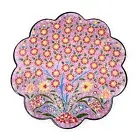 Handmade Turkish Ceramic Pottery Garden Style Tile Trivet