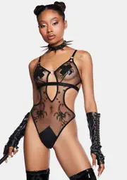 [Thistle and Spire] Scorpio Sheer Embroidered Bodysuit