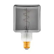 Eglo Lighting 4W LED E27 Dimmable Cube Globe - Vaporised Black - 1700K
