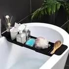 Bathtub Caddy Tray, Expandable Bath Shelf, Adjustable Plastic Bathtub Caddy, Bat