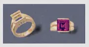 10x10mm 14kt White or Yellow Gold Square Fancy Ring Setting Size 7 or 8