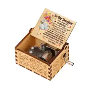 Catzon Hand Crank Engraved Musical Box Creative Gift Ornaments-Mom to Daughter