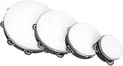 Generic 4x Tambourine Gift Musical Instrument Percussion for Holiday Singing Dancing