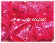 2 1/4 SHINY SEQUIN SPARKLE GLITZ BLING METALLIC RIBBON CHEER HAIRBOW FUSCHIA 5YD