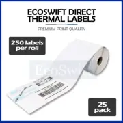 25 Rolls EcoSwift 250 4 x 6 Zebra 2844 Eltron Direct Thermal Printer 6250 Labels