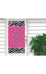 Zebra Party - 5ft Creat Your Own Giant Door Banner Decoration