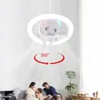 Ceiling Fan with Light Ceiling Fan with Lamp RGB LED Silent 360 Degree Rotating