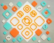 Square Polymer Clay Cutters | Clay Cutter Set | Donut Earring Cutter Set |