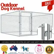 Pet Dog Kennel Outdoor Cage Large Metal Puppy Wire House Enclosure Steel Playpen