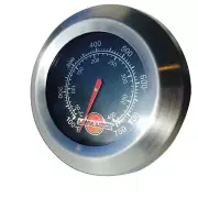 Replacement Flush Mount BBQ Smoker thermometer gas charcoal pit black wsm kettle