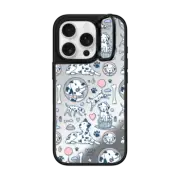 iPhone 16 Pro Mirror Ring Stand Case MagSafe Compatible Dalmatian is love by shinkiru