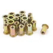 20Pcs Steel Rivet Nut Flat Head Insert #8-32