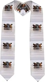 [EdWal] hippo print Graduation Stole and Sash Class for Unisex Adult Honor Stole Honor Stole of 2025