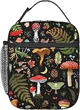 YETOUTOU Mushroom Gifts Lunch Box Insulated Lunch Bags Zipper Lunch Bag Cooler Tote Bag For Men Women Office Picnic