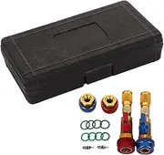 Valve Core Remover,Air Condition Valve Core Removal Tool | Anti-Slip Repair Kit with O Ring Rubber Seal Portable Installer Set for Refrigeration Motorcycle Vehicle