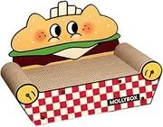B Baosity Cat Scratcher Scratching Pad Pet Sofa Lounger Wear Resistant Modern Corrugated Lounge Bed Cat Couch for Exercise Rest Play