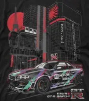 Nissan Skyline R34 GT-R Nismo Z-Tune T-Shirt JDM HKS Tuning Ring Spun Cotton Tee