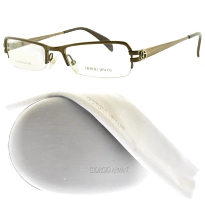 NEW!! GIORGIO ARMANI GA 796 QHZ Brown Semi Rimless Womens Optical Frame