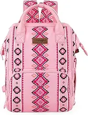 Montana West x Wrangler Aztec Backpack for Women Casual Daypack Travel Bags with Side Bottle Pockets