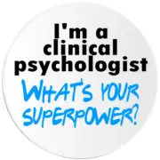 Clinical Psychologist What's Your Superpower - 3 Pack Circle Stickers 3 Inch
