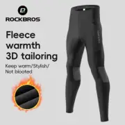 ROCKBROS Men's Compression Cycling Pants Fleece Thermal Sports Tights Trousers