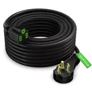 Flat Plug Extension Cord 30 ft with Slim Space-Saving Plug Design Low Profile