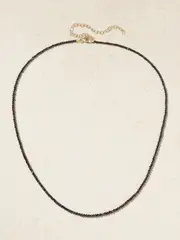 [JIA JIA] JIA JIA - Gold Diamond Necklace - Black - One size One size Black