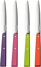 Opinel Bon Appetit Pop Box of 4 Table Knife No125 S/S - 11cm (Tangerine/Apple Green/Fuchsia/Purple)