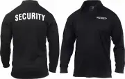 Black Security Moisture Wicking Long Sleeve Double Sided Polo Shirt