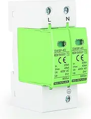 2P AC420V 40KA Household Surge Protector Lightning Protection Device 35mm DIN Rail Mounting