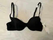 Calvin Klein 36A Bra New Black Light Lined Demi-buste Underwire NWT $38 Tags