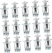 CHILDWEET 25-Piece Threaded Inserts Set Nut Inserts for Metal Plastic Petal Nuts Screw Anchor Set Blind Fasteners for Home and Boat