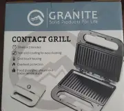 NEW GRANITE CONTACT GRILL 760 WATT Non Stick Cool Touch OverHeat Protection