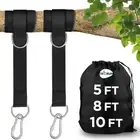 [New 2024] TECEUM Tree Swing Straps Hanging Kit (Set of 2) – 5 Ft – Heavy-Duty (