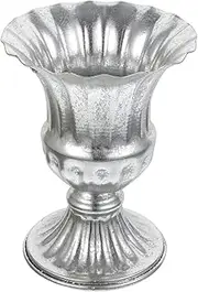 STOBAZA Vintage Metal Flower Pot Decorative Vase for Home Hotel Shop Rustic Flower Holder for Dried Flowers Flower Arranging Tabletop Decor Antique