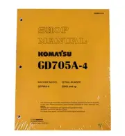 Komatsu GD705A-4 Motor Grader Workshop Repair Service Manual - Part # SEBD022103