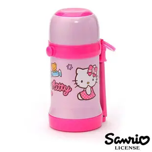 凱蒂貓 HelloKitty 不鏽鋼 保溫瓶 保冷瓶 水壺 附背帶 450ml 三麗鷗 Sanrio