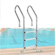 Swimming Pool Pedal Ladder,Pool Steps,2/3 Step Handrail,Stainless Steel Frame for Outdoor/Indoor Swimming Pools(Load Bearing 330ibs)(3 Step)
