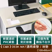 在飛比找momo購物網優惠-【C&B】DESK MAT透明桌墊(100*60CM)