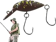 Crank Baits for Perch, Realistic Baits with Hooks | Minnow Crankbait, Swimbait Floating for Pike Fish Sun Salmon Muskellunge