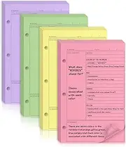 100 Sheets Cornell Notebook Paper College Ruled Notebook Loose Leaf 5.5X8.5 Inch Half Letter Lined Paper 3 Hole Punched Taking System Filler Paper For Office Home School College Study Business (1)