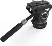 SmallRig Tripod Fluid Video Head w/Flat Base and Adjustable Handle, Adjustabl...
